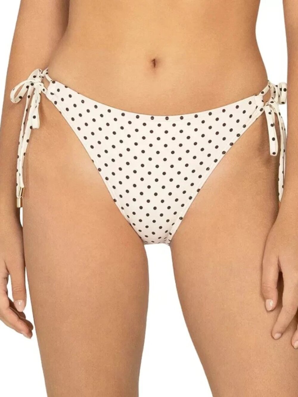Peony Womens Polka Dot Side Tie Swim Bottom Separates Swimsuit Beach Size 6 NWT